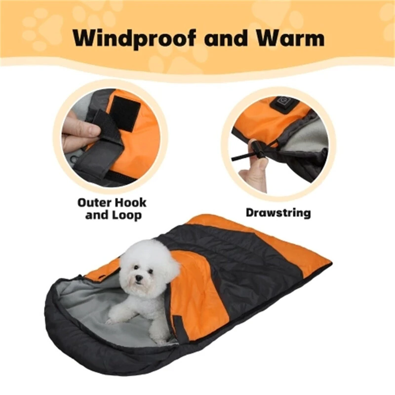 (image for) IPRee Outdoor Pet Dog Sleeping Bag Adjustable Temperature Heating Dog Bed Camping Pet Warm Sleeping Bag